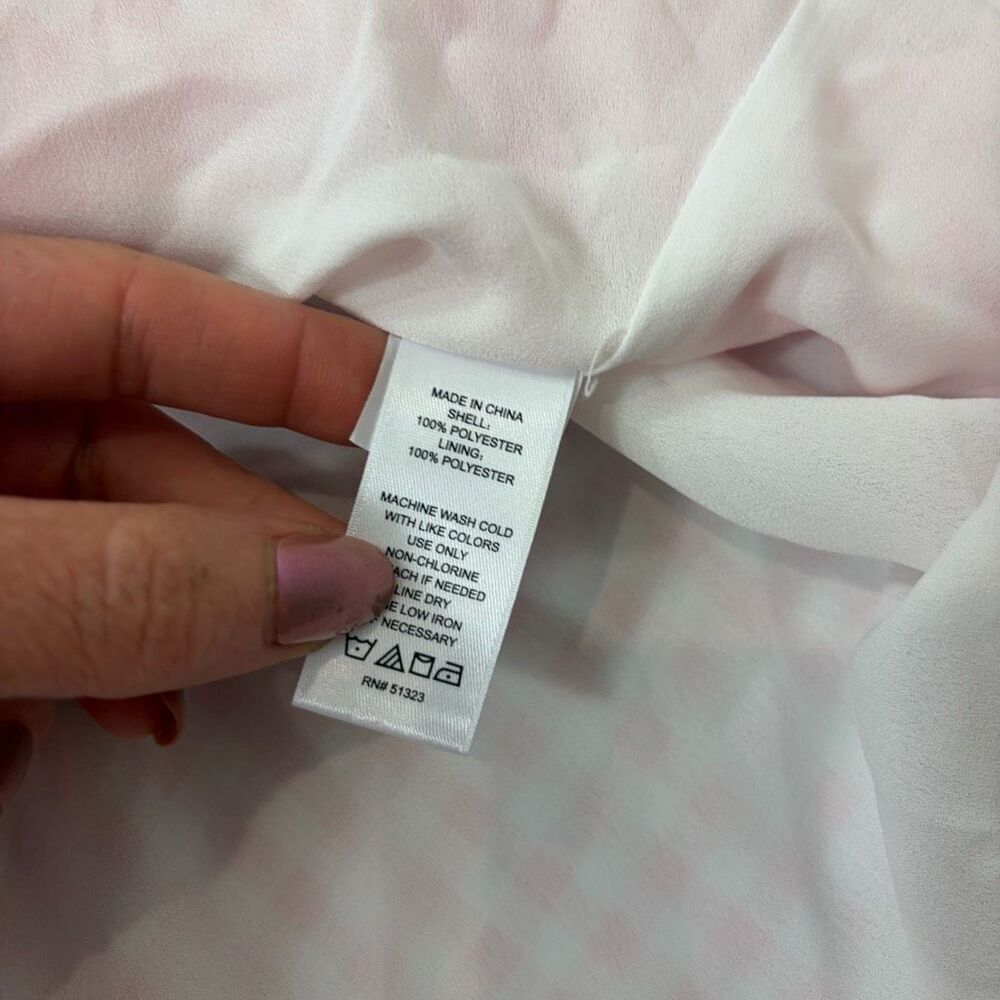 NWT 1.state Sunshine Times Mini Dress Womens XL Rose Pink Gingham Puff Sleeve - Picture 4 of 14
